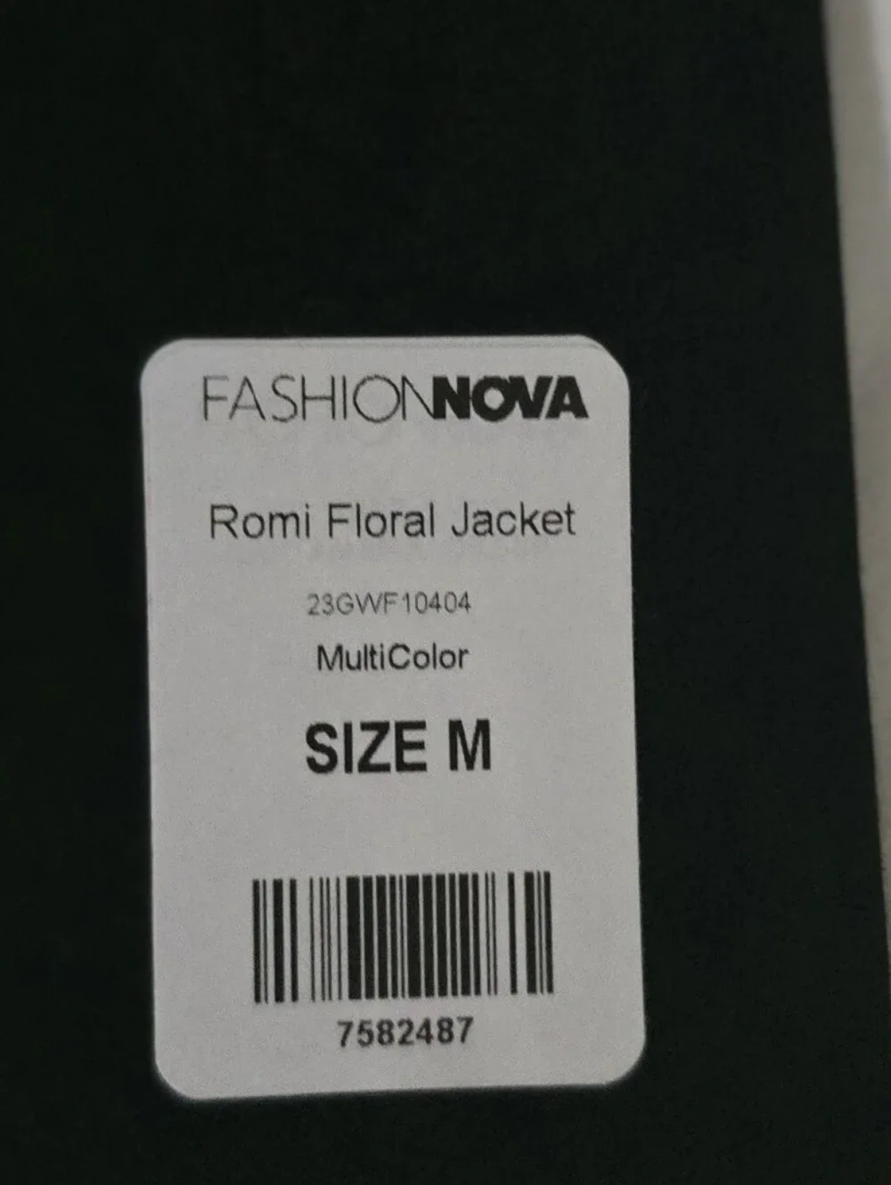 Fashion Nova Cream Floral Appliqué Shrug with Pink & Red Flowers - Picture 10 of 11
